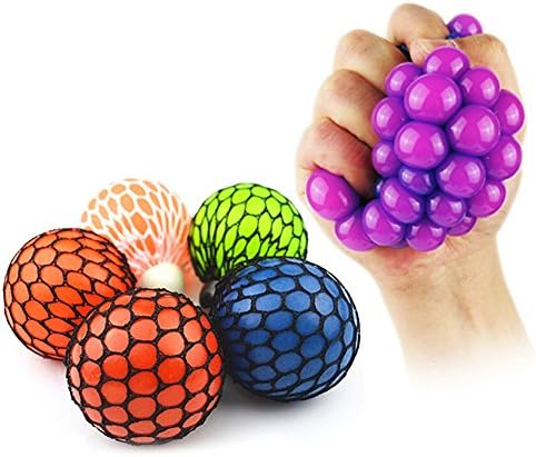 Novelty Mesh Squishy Ball for Anti Stress Squeeze Grape Ball Relieve Pressure Ball Toy with Random Color - 1 PCS
