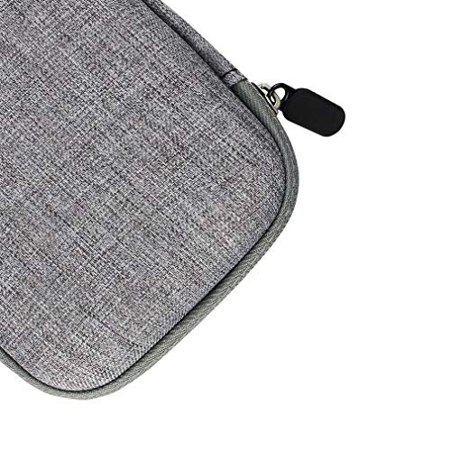 Portable External Hard Drive Carrying Case, Waterproof Hard EVA Shockproof Travel Case for 2.5-Inch Portable External Hard Disk Drive,Gray