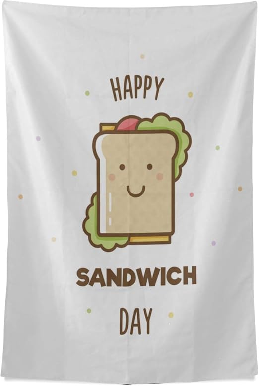 Pared Tapiceria Grande Sandwich Comida Rapida Feliz Pared