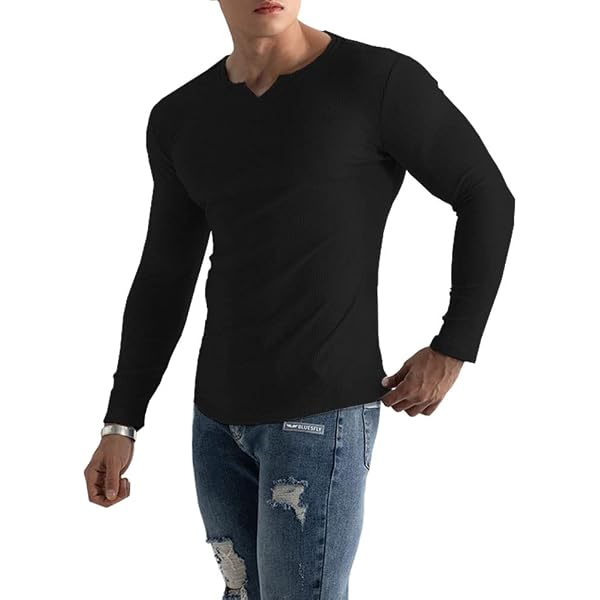 T-shirt Da Uomo Di Marca 2021 Slim F Scollo A V Manica Corta Muscolo Solido Casual Top Camicie T-shirt Estiva Di Base Nuovo Abbigliamento Di Grandi Dimensioni / Top & Magliette - 10