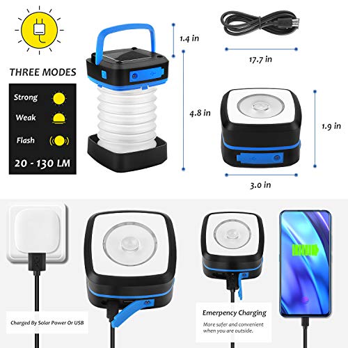 SUPOLOGY Emergency Survival Gear Kits -Outdoor Tactical Tools for Hiking/Adventures/Climbing Necessary - Multifunction Solar Camping Lantern,5 in1 Spoon Fork,Survival Bracelet, Fire Starter