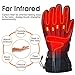 Rabbitroom Unisex Touchscreen Texting Rechargeable Battery Heated Gloves Kit, Waterproof Winter Warm Thermal Gloves for Outdoor Camping Hiking Hunting, 3.7V (Button Type)