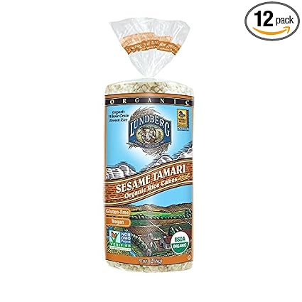 Lundberg Family farms Rice cake tamari sesame org gf 9oz (073416000209)