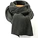 ililily Solid Color Neck Warmer Wide Lightweight Long Scarf
