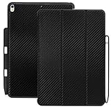 KHOMO iPad Pro 10.5 Inch & iPad Air 3 2019 Case with Pen Holder - Dual Carbon Fiber Super Slim Cover with Rubberized Back and Smart Feature (Sleep & Wake)