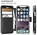 Compatible For iPhone 11 Pro Max Wallet Case -Slim iPhone 11 Pro Max Flip Case with Credit Card Holder, for Women & Men - Faux Leather i Phone 11 Pro Max Purse Cases – Black - 6.5 inch Display Screen