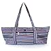 AURORAE Yoga Mat Tote Bag, Extra Wide to Fit Most Yoga Mats and Accessories, in Navy Coated Woven Multicolor Pattern