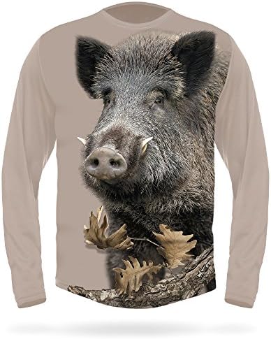 Hillman Premium Wild Hog Long Sleeve T-Shirt for Hunting &amp; Wildlife Lovers