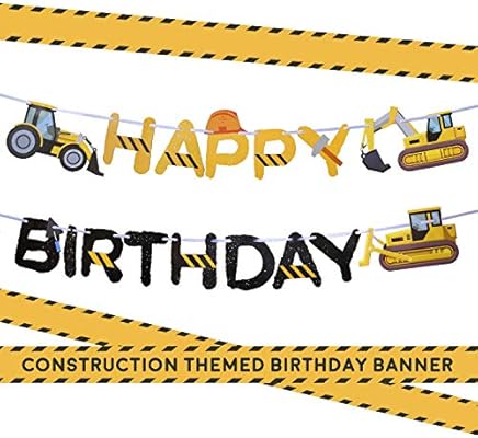 Construction Birthday Party Supplies Banner By Aliza Baby Boy