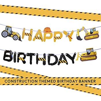 Banery Choragiewki I Girlandy Construction Zone Large Happy