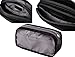 Big Black Pencil Case Pouch Bag with Two Compartments for Adults Teen Girls Boys Kids Women Men