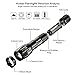 Tactical Flashlights iKustar T6 LED Handheld Torches Taclights Brightness Waterproof 5 Light Modes (Black, T6-1)