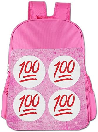 Hotgifts 100 Emoji Boys/Girls Kids School Bag For 4-15 Years Old Pink