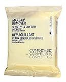 Comodynes Make Up Remover Towels for Face and Eyes, Oats (Sensitive and Dry Skin) - 20 ea