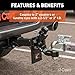 CURT 48190 Pintle Hitch with 2-Inch Trailer Hitch Ball, 16,000 lbs. Capacity, Pintle Mount Required