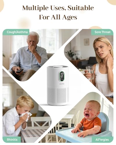 Air Purifiers for Home Large Room 1650 Ft² with Washable Filters, WESTHEY H13 HEPA Air Purifier with Fragrance Flowing Ambient Light Auto, Air Cleaner for Wildfire Smoke Dust Pollen Pets Hair Odor