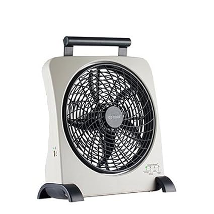 O2COOL 10-Inch Portable Smart Power Fan with AC Adapter