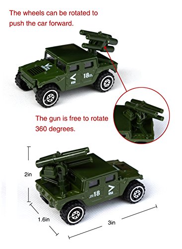 image for Tianmei 6 Cars in 1 Set Military styling 1:87 Alloy Diecast Vehicle Mo