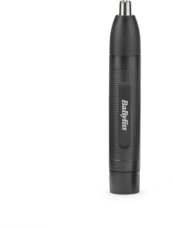 Corta-nariz e ouvidos - Sistema preciso de 2 pás, alimentado por pilhas, aço inoxidável, acessórios removíveis fáceis de limpar, oferta para homens, preto, E650E