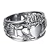 HAMANY Jewelry Men's Stainless Steel Claddagh Ring with Celtic Knot Eternity Design,Size 13