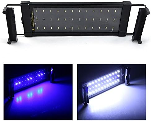 6W 36LEDS Aquarium Fish Tank SMD LED Light Lamp White Blue Extendable 2 Mode Aquarium Lights