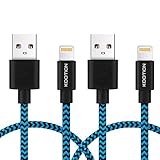 KOOTION MFI Certified L (2x1m/3.2ft Cord)ightning Cable / iPhone Charging Cable for iPhone X, 8, 8 Plus, 7, 7 Plus, 6s, 6s Plus, 6, 6 Plus, SE, 5s, 5c, 5, iPad Mini(Blue)