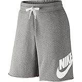 Nike AW77 Alumni French Terry Men's Shorts Dark Grey Heather/White 678568-063
