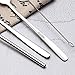 Portable Stainless Steel Flatware Set, Travel Camping Cutlery Set, Portable Utensil Travel Silverware Dinnerware Set with a Waterproof Case (6pcs Stainless steel Flatware Set)