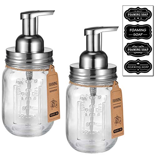 Mason Jar Foaming Soap Dispenser Rustproof Stainless