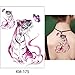 6 Sheets Watercolor Animal Temporary Tattoo Sticker Colored Drawing Body Makeup Decal