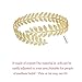 MANZHEN Fashion Adjustable Leaf Cuff Bangle Infinity Gold-tone Upper Arm Cuff Bracelet (Gold)