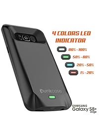 Galaxy Funda Caso, punkcase 5000 mAh Cargador de batería S8 Plus w Protector de visualización   Soporte Integrado, & puerto USB   intelswitch   Slim, seguro y fiable   adecuado para Samsung Galaxy S8 +, Negro