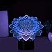 MOLLY HIESON 3D Lotus Flower Night Light Touch Switch Table Desk Optical Illusion Lamps 7 Color Changing Lights LED Table Lamp Xmas Home Love Birthday Children Kids Decor Toy Gift