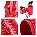 Red Goblet Makeup Brushes Set, 10pcs Professional Face Brush with Holder for Foundation Eye Makeup Concealer Mascara Contour Lip Cosmetic Powder Vanity Synthetic Brush Tools Kit for Women