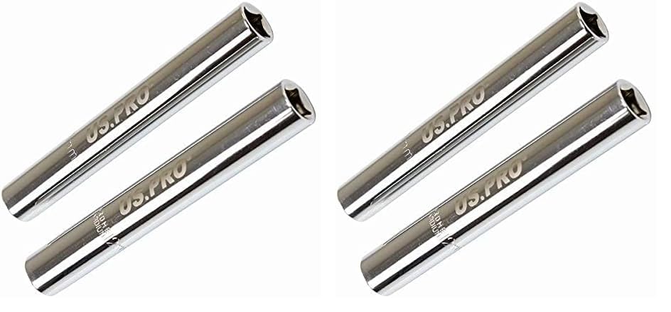 US PRO Tools 10MM + 12MM Extra Deep Glow Plug Sockets 6PT 3/8" DR 3647 (Pack of 2)