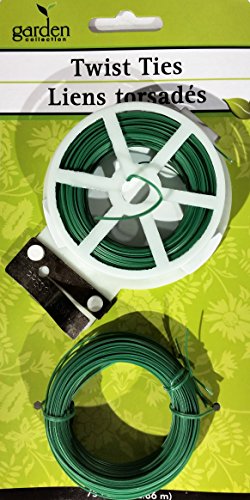 Garden Twist Ties with Cutter, Green, 75 ft.