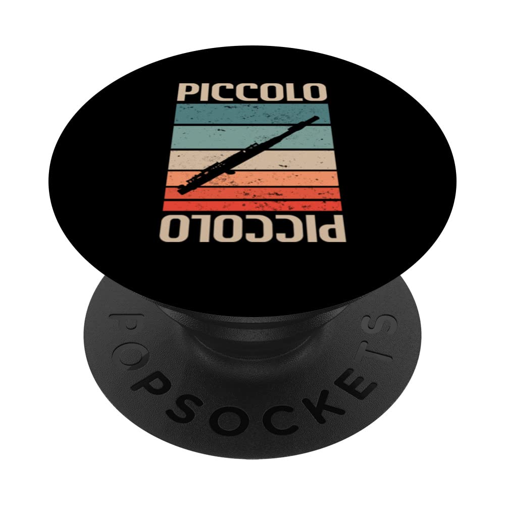 Retro Vintage Classic Piccolo Player Instrument PopSockets Swappable PopGrip