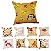 Clearance!!!Happy Fall Thanksgiving Day Home Decor Linen Turkey Pillow Case Cushion Cover (G)