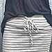 Women Sexy Stripe Skirt Howstar Summer Casual Elastic High Waist Short Skirt (XL)