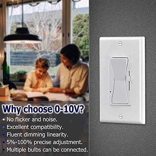 010V Dimmer Switch, 3 Way/SinglePole Low Voltage Dimmer Light Switch