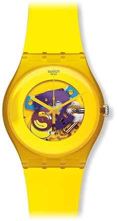 Swatch Mädchen-Armbanduhr Analog Plastik SUOJ100