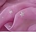 pureaqu Kids Bedroom Curtains with Twinkle Star Print Curtains Rod Pocket Voile Sheer Curtain Panel Draperies Perfect for Nursery Girls Room French Doors 1 Panel Pink W39 x H63 Inches