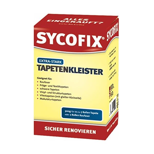 Tapetenkleister Extra-Stark 300 g zur Verklebung von Rauhfaser-,Papier-, Präge-, Struktur-, Vinyl-, Makulatur- und…