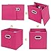 MaidMAX Storage Bins 12x12x12, for Home Organization and Storage, Toy Storage Cube, Closet Organizers and Storage, with Dual Plastic Handles, Fuchsia, Set of 6