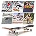 ChromeWheels 31 inch Skateboard Double Kick Skate Board Cruiser Longboard 8 Layer Maple Deck Skateboards for Kids and Beginners