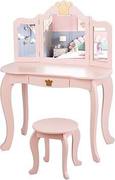 Costzon Kids Vanity Table and Chair Set 