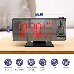 JXTZ Projection Alarm Clock, Alarm Clock Projection