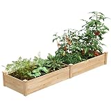 Greenes Fence Best Value Cedar Raised Garden Bed Planter, 24" W x 96" L x 10.5" H