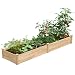 Greenes Fence Best Value Cedar Raised Garden Bed Planter, 24" W x 96" L x 10.5" H