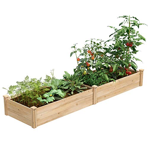 Greenes Fence Best Value Cedar Raised Garden Bed Planter, 24" W x 96" L x 10.5" H